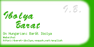ibolya barat business card